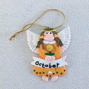 Handmade October Angel Ornament